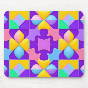 Farbenfrohe abstrakte geometrische Muster Mousepad