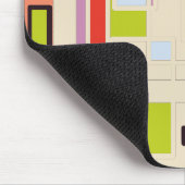 Farbenfrohe abstrakte geometrische Rechteckmuster- Mousepad (Ecke)