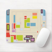 Farbenfrohe abstrakte geometrische Rechteckmuster- Mousepad (Mit Mouse)