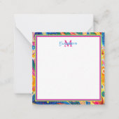 Farbenfrohe Abstrakte geometrische Rezeptur Mitteilungskarte (Vorderseite)