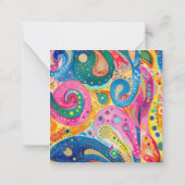 Farbenfrohe Abstrakte geometrische Rezeptur Mitteilungskarte (Rückseite)