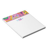 Farbenfrohe Abstrakte geometrische Rezeptur Notizblock (angewinkelt)