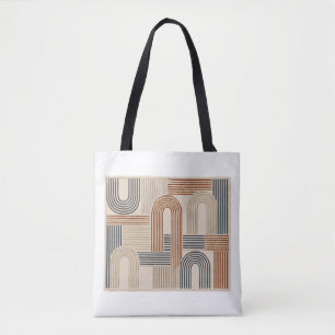 Farbenfrohe abstrakte geometrische Tragetasche Tasche