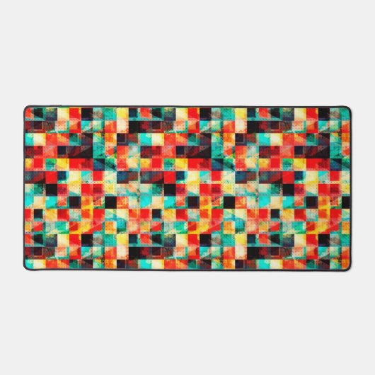 Farbenfrohe abstrakte geomtric-Lichtelementgestalt Schreibtischunterlage (Vorderseite)