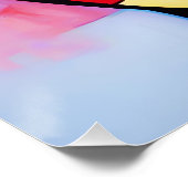 Farbenfrohe Abstrakte Gesichter Kubismus Poster (Ecke)