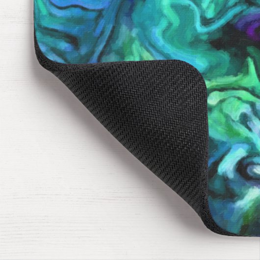 Farbenfrohe abstrakte Gestaltung Cooler Farben Mousepad (Ecke)