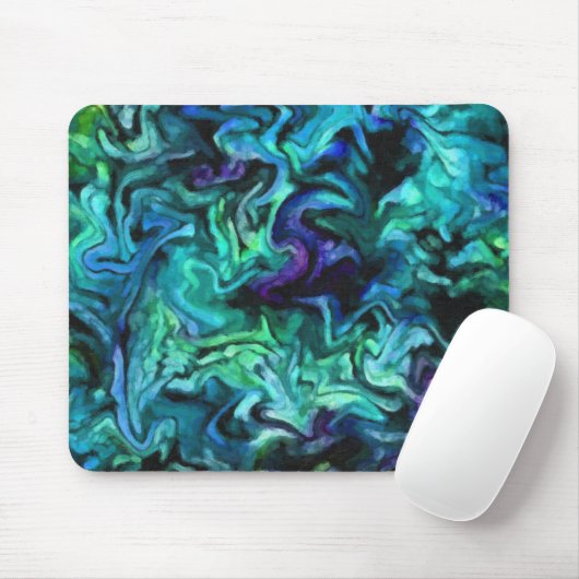 Farbenfrohe abstrakte Gestaltung Cooler Farben Mousepad (Mit Mouse)