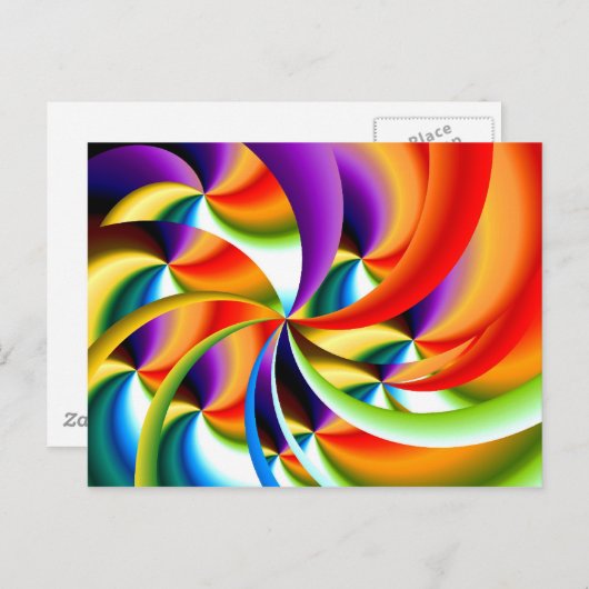 Farbenfrohe abstrakte Gestaltung Postkarte (Vorne/Hinten)