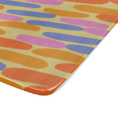 Farbenfrohe abstrakte Gestaltung Schneidebrett (Ecke)