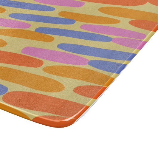 Farbenfrohe abstrakte Gestaltung Schneidebrett (Ecke)