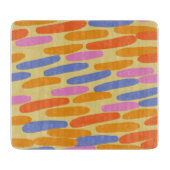 Farbenfrohe abstrakte Gestaltung Schneidebrett (Vorderseite)