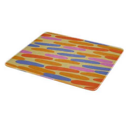 Farbenfrohe abstrakte Gestaltung Schneidebrett (Ecke)