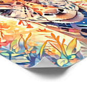 Farbenfrohe Abstrakte Giraffe Poster (Ecke)