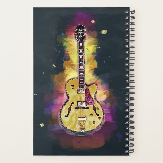 Farbenfrohe Abstrakte Gitarre Planer (Rückseite)