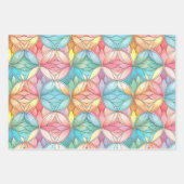 Farbenfrohe Abstrakte Glasmuster Geschenkpapier Set (Vorderseite 2)
