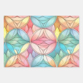Farbenfrohe Abstrakte Glasmuster Geschenkpapier Set (Vorderseite)