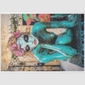 Farbenfrohe Abstrakte Gotik Pariser Gargoyle Dekou Seidenpapier (Vorderseite)