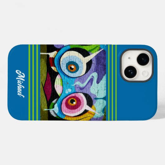 Farbenfrohe Abstrakte Graffiti Street Art Personal Case-Mate iPhone Hülle (Rückseite (Horizontal))