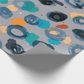 Farbenfrohe abstrakte, handgezeichnet Kreise Geschenkpapier (Ecke)