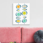 Farbenfrohe Abstrakte Hangzirkel Mitte des Jahrhun Leinwanddruck (Insitu (Wohnzimmer))