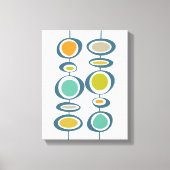 Farbenfrohe Abstrakte Hangzirkel Mitte des Jahrhun Leinwanddruck (Vorderseite)