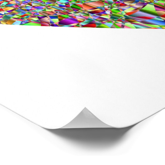 Farbenfrohe Abstrakte Herzenspender Kunst Poster (Ecke)