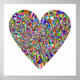 Farbenfrohe Abstrakte Herzenspender Kunst Poster