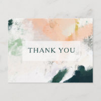 Farbenfrohe Abstrakte Hochzeit Danke Postcard