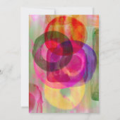 Farbenfrohe Abstrakte Hochzeit nach Maß Einladung (Rückseite)