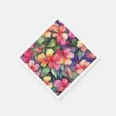 Farbenfrohe Abstrakte Impatienten Blume Muster Serviette (Ecke)