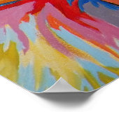 Farbenfrohe Abstrakte Jungle Lion Poster (Ecke)