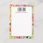 Farbenfrohe Abstrakte Juweliernecklace Earring Hol Visitenkarte (Vorderseite)