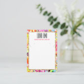 Farbenfrohe Abstrakte Juweliernecklace Earring Hol Visitenkarte (Stehend Vorderseite)