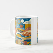 Farbenfrohe abstrakte Kaffee-Tee-Tasse Tasse Keram (Vorderseite Links)
