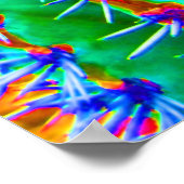 Farbenfrohe Abstrakte Kaktus Pop Moderne Südwesten Poster (Ecke)