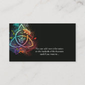Farbenfrohe Abstrakte keltische Gestaltung Irish B Visitenkarte (Rückseite)