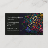 Farbenfrohe Abstrakte keltische Gestaltung Irish B Visitenkarte (Vorderseite)