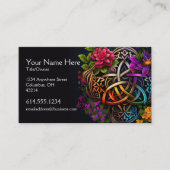 Farbenfrohe Abstrakte keltische Gestaltung Irish B Visitenkarte (Vorderseite)