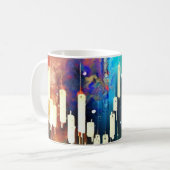 Farbenfrohe abstrakte Kerzenhalter-Diagramm Kaffeetasse (Vorderseite Links)