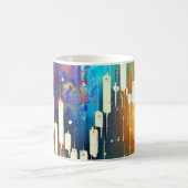 Farbenfrohe abstrakte Kerzenhalter-Diagramm Kaffeetasse (Mittel)