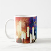 Farbenfrohe abstrakte Kerzenhalter-Diagramm Kaffeetasse (Links)