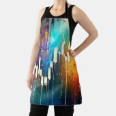 Farbenfrohe abstrakte Kerzenhalter-Diagramm Schürze (InSitu)