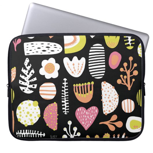 Farbenfrohe abstrakte Kinder nahtlos. Laptopschutzhülle (Vorderseite)