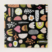 Farbenfrohe abstrakte Kinder nahtlos. Puzzle (Horizontal)