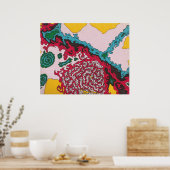 Farbenfrohe Abstrakte kosmische Kreation Art Desig Poster (Küche)