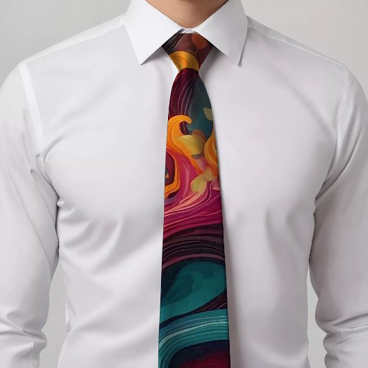 Farbenfrohe Abstrakte Krawatte