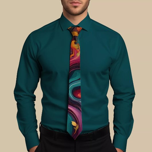 Farbenfrohe Abstrakte Krawatte