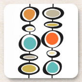 Farbenfrohe Abstrakte Kreise im Mittelalter Getränkeuntersetzer (Vorderseite)