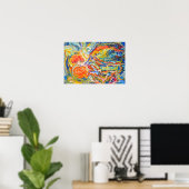 Farbenfrohe abstrakte Kunst 19" x 13" Poster (Heimbüro)