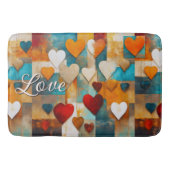 Farbenfrohe Abstrakte Kunst Badematte (Vorderseite)